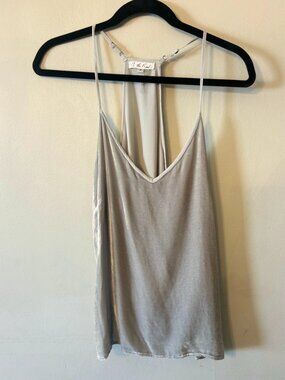 Silver Satin Tank Top